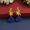 Blue Color Glass Stone Amrapali Earrings (AMPE364BLU)