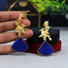 Blue Color Glass Stone Amrapali Earrings (AMPE364BLU)