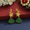 Green Color Glass Stone Amrapali Earrings (AMPE364GRN)