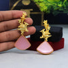 Pink Color Glass Stone Amrapali Earrings (AMPE364PNK)