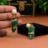 Green Color Druzy Stone Amrapali Earrings (AMPE365GRN)
