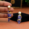 Purple Color Druzy Stone Amrapali Earrings (AMPE365PRP)