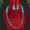 Firozi Color Stone Necklace Set (AMPN125FRZ)