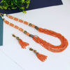 Peach Color Stone Necklace Set (AMPN128PCH)