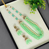 Pista Green Color Stone Necklace Set (AMPN129PGRN)