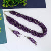 Purple Color Onyx Stone Necklace Set (AMPN131PRP)