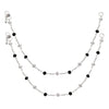 Black & White Color Glass Stone Anklets (ANK115BW)