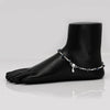 Black Color Glass Stone Anklets For Women (ANK116BLK)