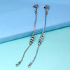 Silver Color Metallic Beads Traditional Look Oxidised Anklets (ANK63SLV)