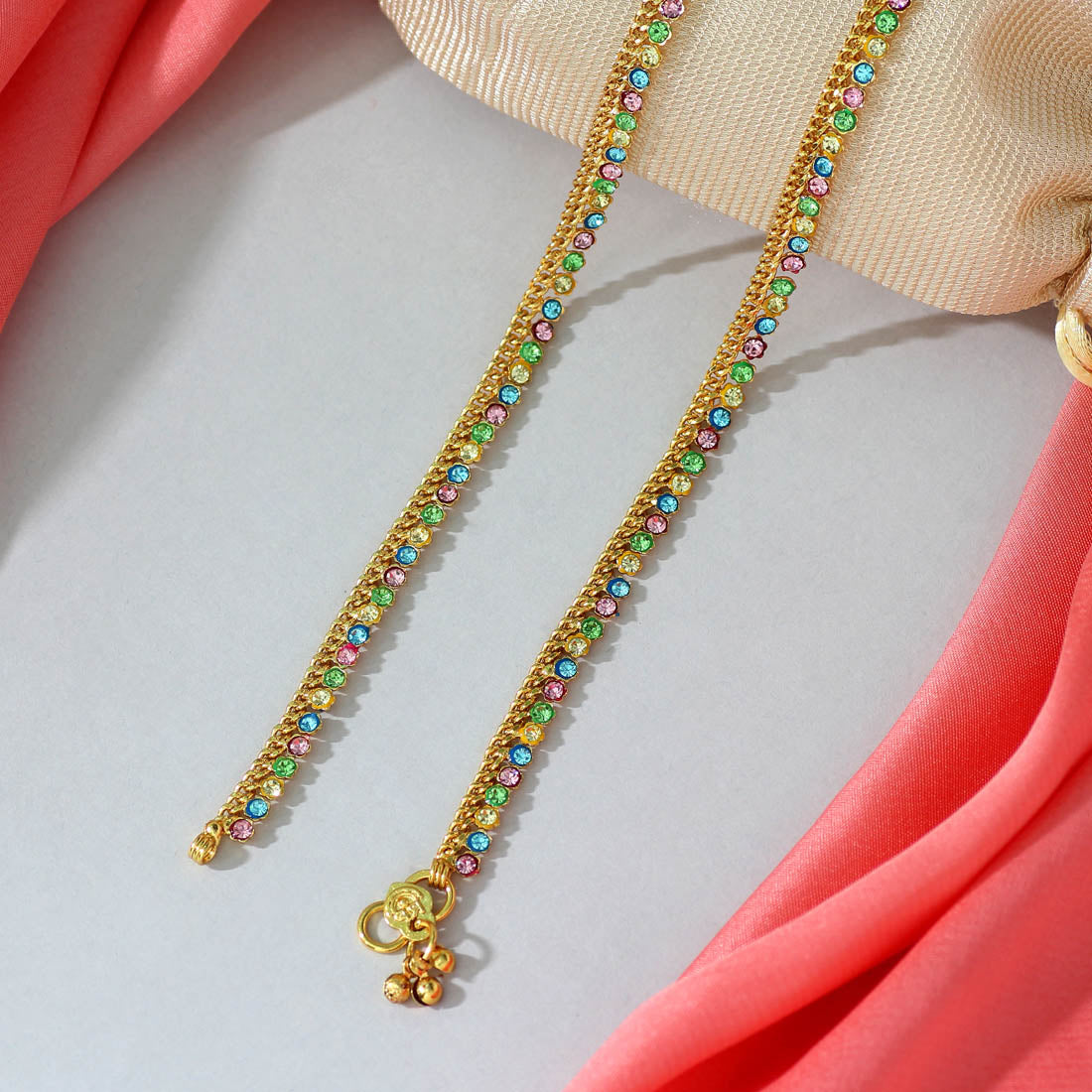 Multi Color Rhinestone Anklets (ANK919MLT)