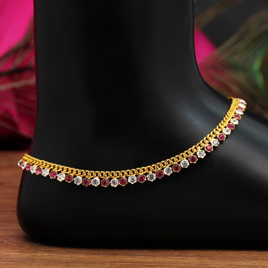 Rani Color Rhinestone Anklets (ANK955RNI)
