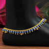 Gold Color Rhinestone Anklets (ANK962BLU)