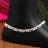 Maroon Color Rhinestone Anklets (ANK984MRN)