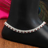 Maroon Color Rhinestone Anklets (ANK985MRN)