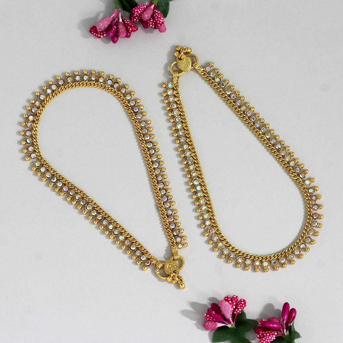 Rainblow Color Rhinestone Anklets (ANK989RNW)