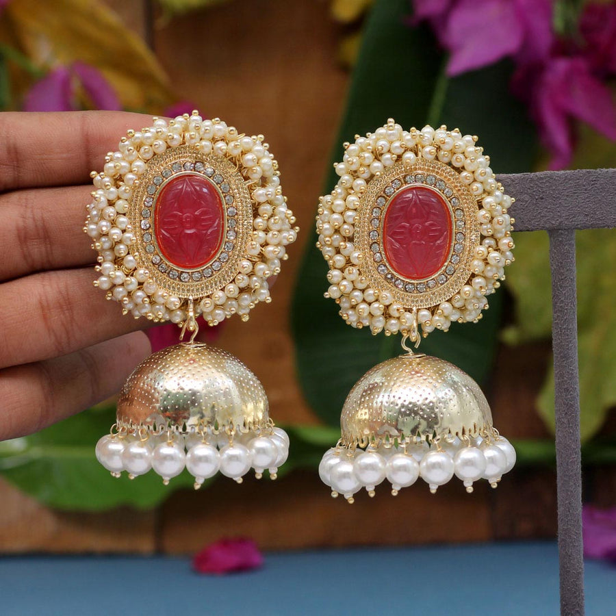 Magenta jhumka deals