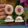 Purple Color Antique Jhumka Earrings (ANTE1464PRP)