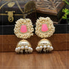 Pink Color Antique Jhumka Earrings (ANTE1465PNK)