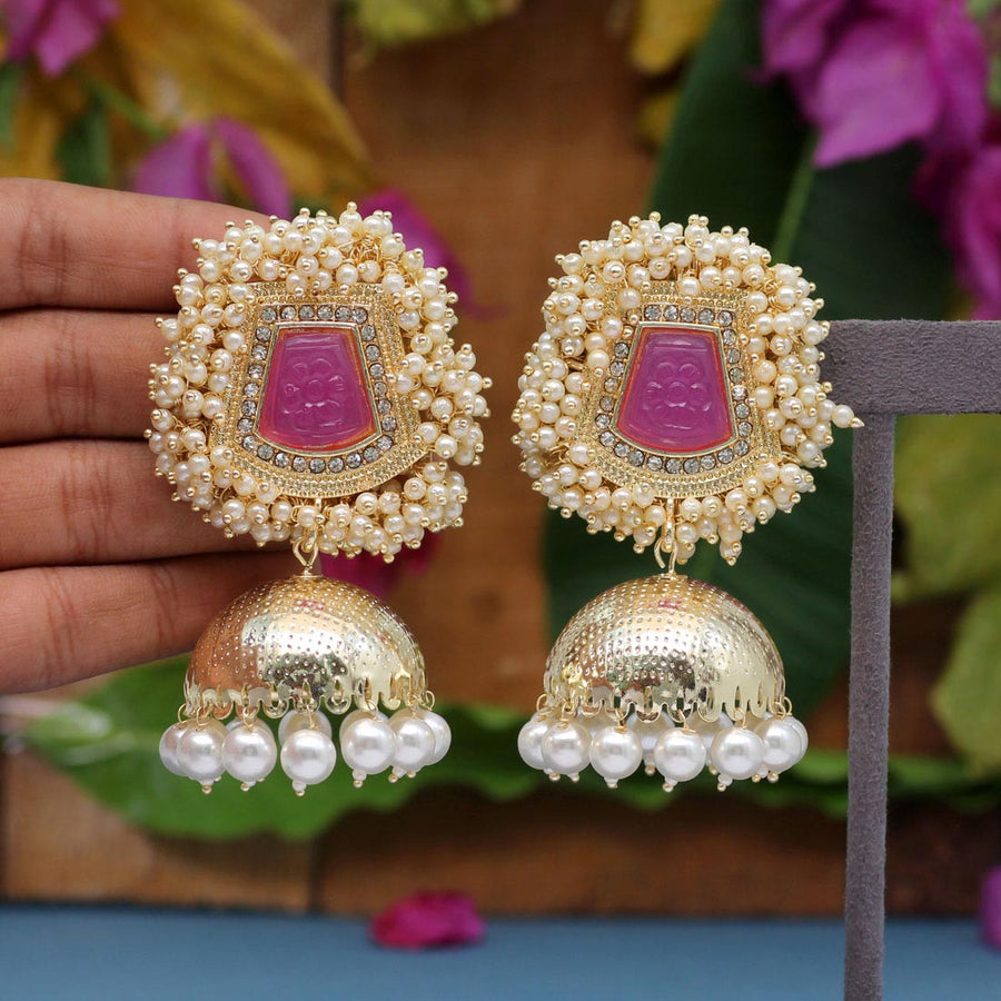 Buy Oxidised Jhumka 925 Silver Earrings - Purple Online - Ranka Jewellers –  RANKA JEWELLERS