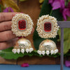 Maroon Color Antique Jhumka Earrings (ANTE1466MRN)