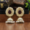 Maroon Color Antique Jhumka Earrings (ANTE1467MRN)