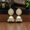 Peach Color Antique Jhumka Earrings (ANTE1468PCH)