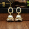 Black Color Antique Jhumka Earrings (ANTE1469BLK)