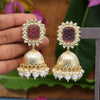 Grey Color Antique Jhumka Earrings (ANTE1470GRY)
