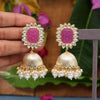 Purple Color Antique Jhumka Earrings (ANTE1470PRP)