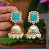 Firozi Color Antique Jhumka Earrings (ANTE1471FRZ)