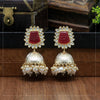 Maroon Color Antique Jhumka Earrings (ANTE1471MRN)