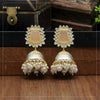 Peach Color Antique Jhumka Earrings (ANTE1471PCH)