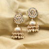 White Color Antique Jhumka Earrings (ANTE1472WHT)