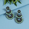 Parrot Green Color Antique Earrings (ANTE1475PGRN)