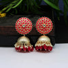 Rani Color Antique Jhumka Earrings (ANTE1479RNI)