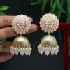 Pink Color Antique Jhumka Earrings (ANTE1480PNK)