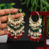 Maroon & Green Color Antique Earrings (ANTE1481MG)