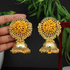 Yellow Color Antique Jhumka Earrings (ANTE1482YLW)