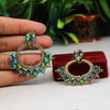 Green Color Antique Earrings (ANTE1483GRN)