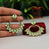 Parrot Green Color Antique Earrings (ANTE1483PGRN)