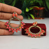 Red Color Antique Earrings (ANTE1483RED)