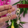 Gold Color Glass Stone Antique Earrings (ANTE1488GLD)