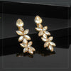 Gold Color Antique Rivoli Stone Earrings (ANTE1498GLD)
