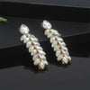 White Color Antique Rivoli Stone Earrings (ANTE1502WHT)