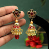 Red Color Antique Stone Earrings (ANTE1555RED)