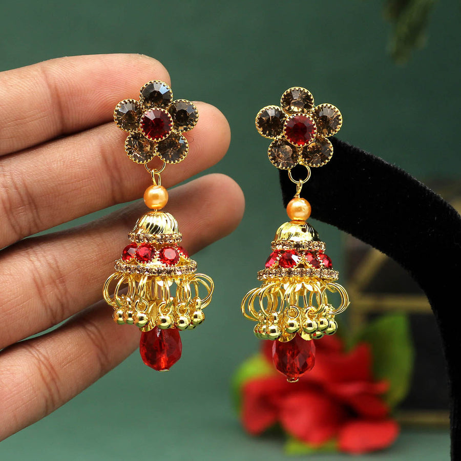 Treasure of Tutankhamun Earring - Red Drop – birceakalaydesign