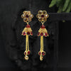 Maroon Color Antique Stone Earrings (ANTE1556MRN)