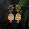 Purple Color Antique Stone Earrings (ANTE1557PRP)