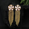 Light Pink Color Antique Ravioli Stone Earrings (ANTE1559LPNK)