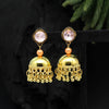 Light Pink Color Antique Ravioli Stone Earrings (ANTE1561LPNK)